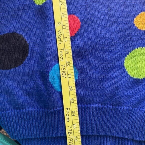 I. B. Diffusion Women's Vintage Rib Knit‎ Sequin Embellished Sweater Blue Medium - Picture 6 of 9